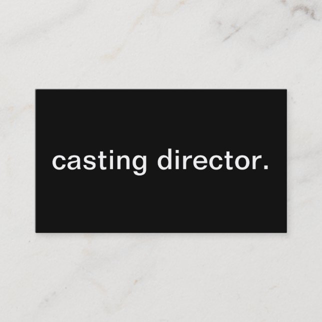 Carte De Visite Directeur de casting (Devant)