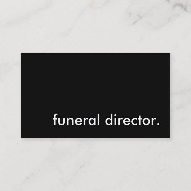 Carte De Visite directeur des funérailles. (Devant)