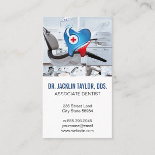 Carte De Visite Directeur du bureau dentaire Logo d'aide aux den