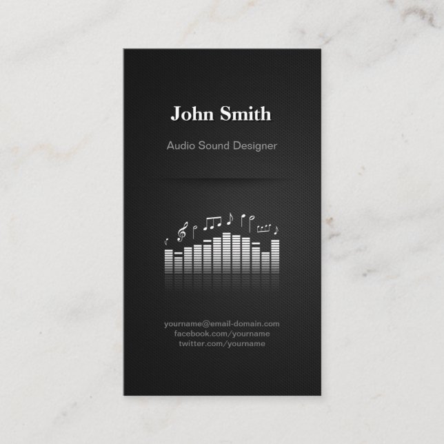 Carte De Visite Directeur du concepteur audio acoustique (Devant)