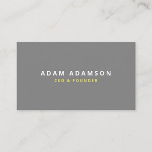 Carte De Visite Directeur du PDG de Classic Grey
