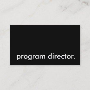 Carte De Visite directeur du programme.