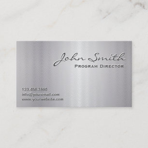 Carte De Visite Directeur du programme de métaux platinés professi