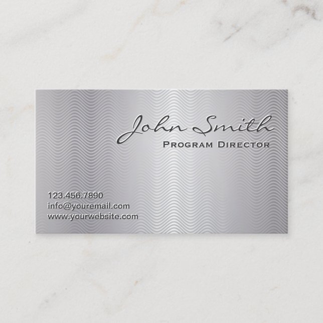 Carte De Visite Directeur du programme de métaux platinés professi (Devant)