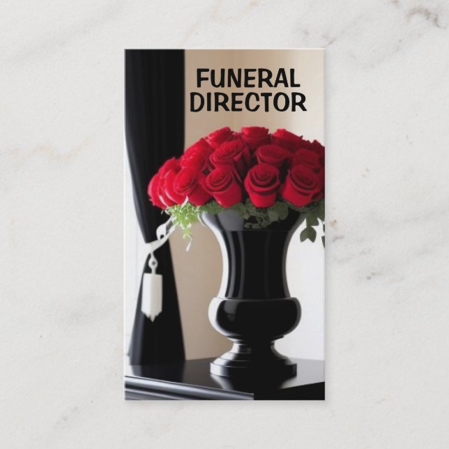 Carte De Visite Directeur Funéraire Des Services De Cremation (Devant)