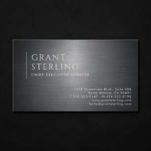 Carte De Visite Directeur général DG Professionnel métallique