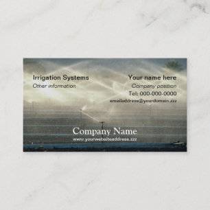 Carte de visite d'irrigation