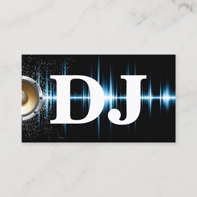 Carte De Visite Disc-jockey frais d'ondes sonores du DJ (Devant)