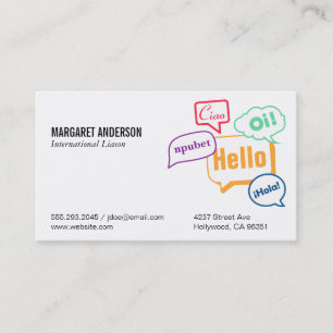 Carte De Visite Discuter la bulle   International