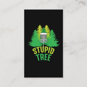 Carte De Visite Disk Golf Frisbee Hobby Stupid Tree