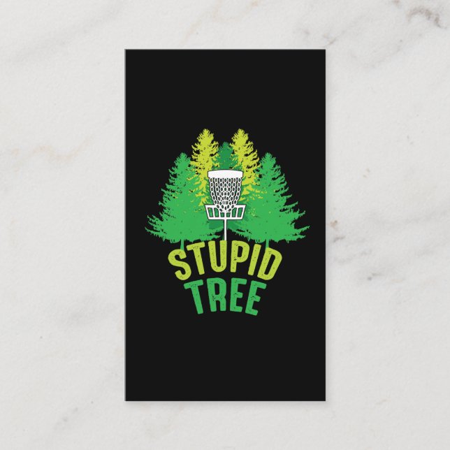 Carte De Visite Disk Golf Frisbee Hobby Stupid Tree (Devant)