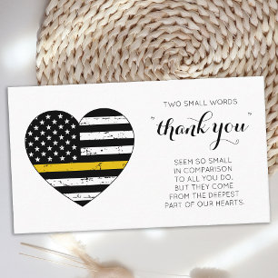 Carte De Visite Dispatcher Police 911 Thin Gold Line Merci