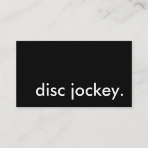 Carte De Visite disque jockey.
