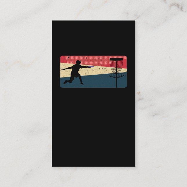 Carte De Visite Disque vintage Golf Frisbee Sport (Devant)