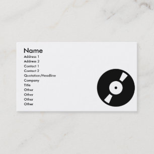 Carte De Visite disque vinyle rétro