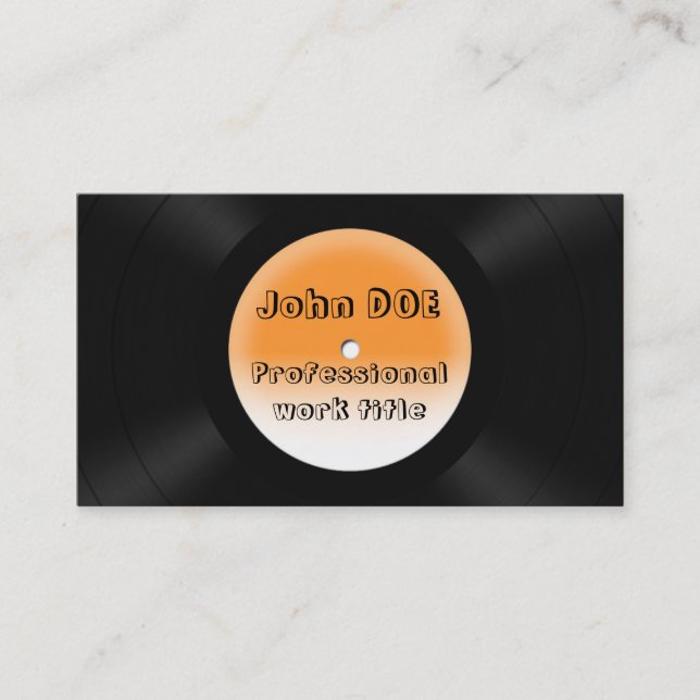 Carte De Visite disques vinyle (Devant)