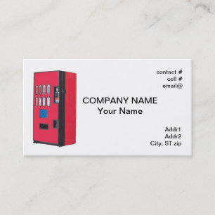 Carte De Visite distributeur automatique rouge