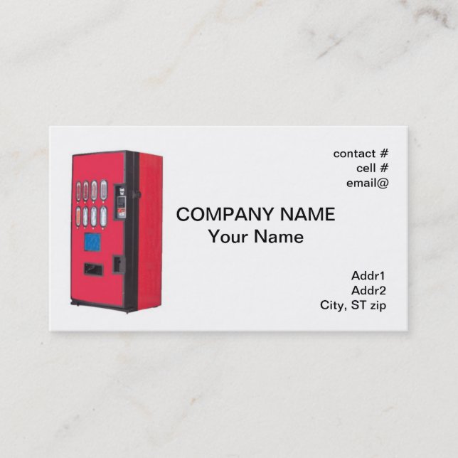 Carte De Visite distributeur automatique rouge (Devant)