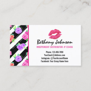 Carte De Visite Distributeur de bâton à lèvres Glam Rose Baiser Pl