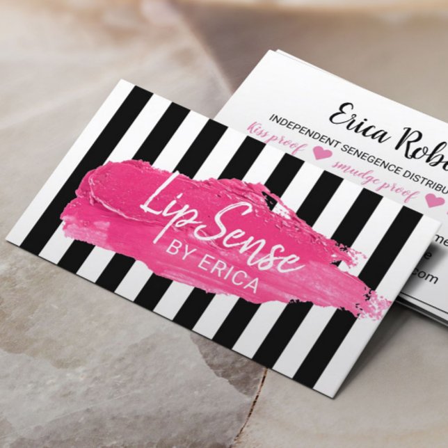 Carte De Visite Distributeur Lipsense Grandes Modernes Artiste maq (Créateur téléchargé)