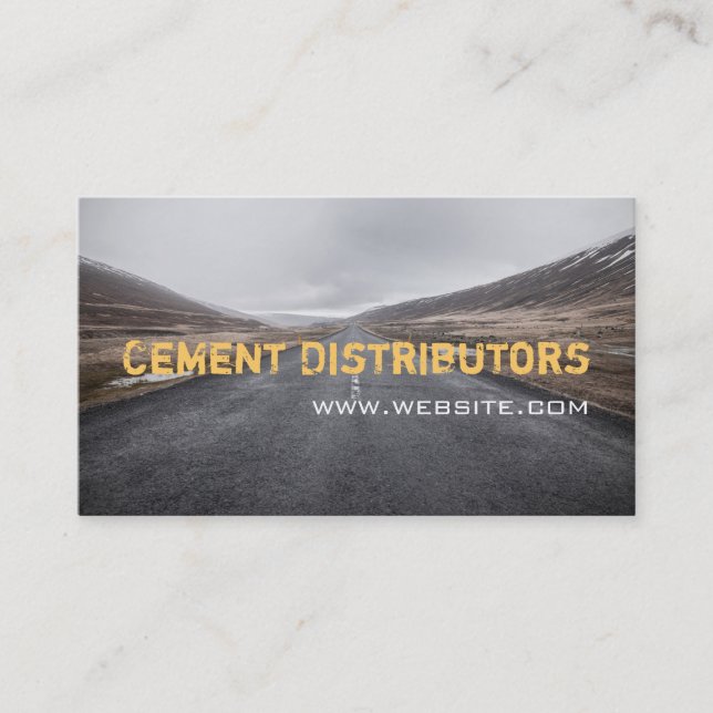 Carte De Visite Distributeurs de béton Construction de pavage de c (Devant)