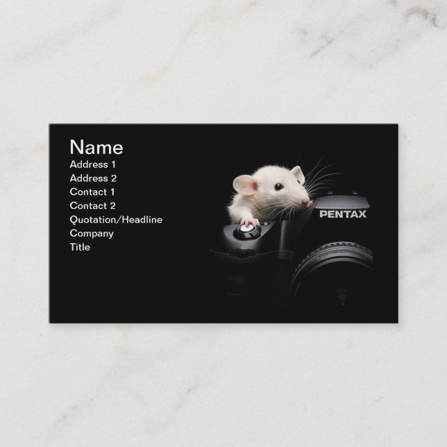 Carte De Visite Dites le fromage ! (Devant)