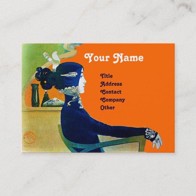 Carte De Visite DIVA DANS LE SALON DE BELLE MONOGRAMME BLEU, Artis (Devant)