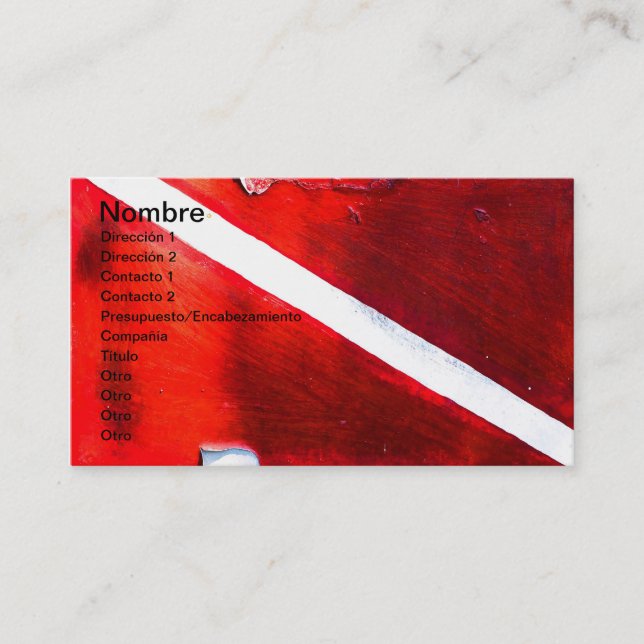 CARTE DE VISITE DIVE FLAG (Devant)