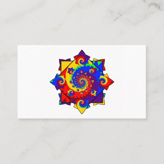 Carte De Visite Diverses spirales arc-en-ciel (Devant)