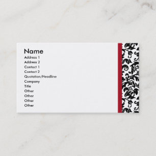 Carte de visite divin de damassé