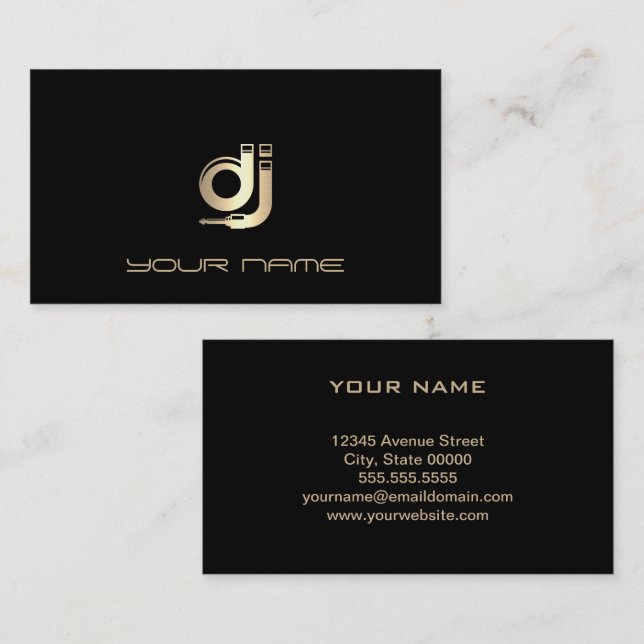 Carte de visite DJ (Devant / Derrière)