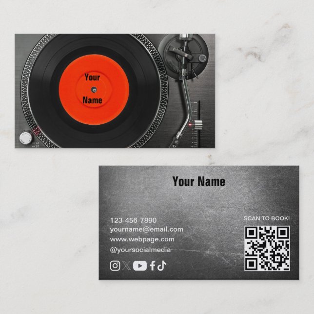 Carte de visite DJ (Devant / Derrière)