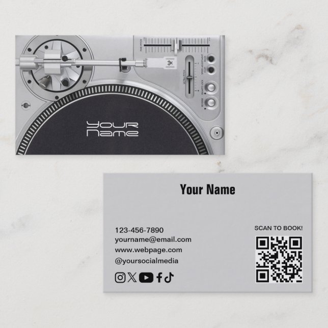 Carte de visite DJ (Devant / Derrière)
