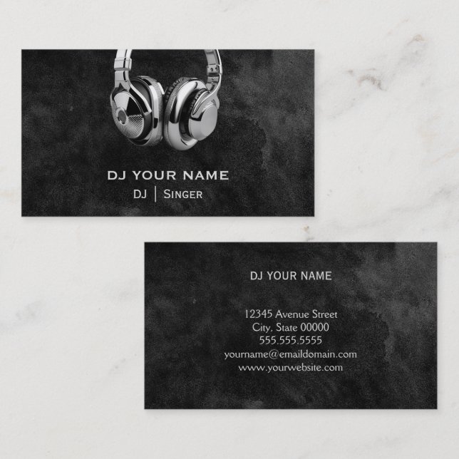 Carte de visite DJ (Devant / Derrière)