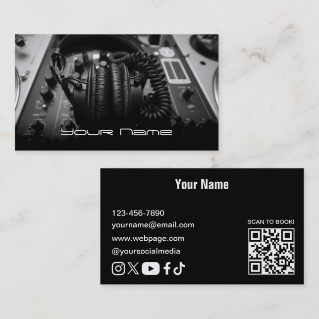 Carte de visite DJ (Devant / Derrière)
