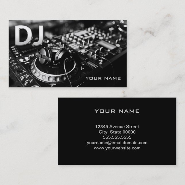 Carte de visite DJ (Devant / Derrière)