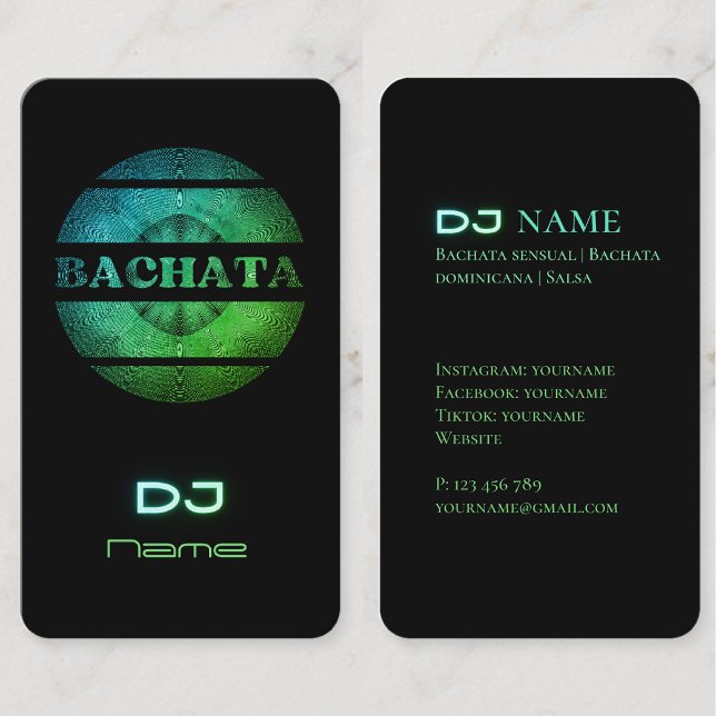Carte de visite DJ Bachata (Créateur téléchargé)