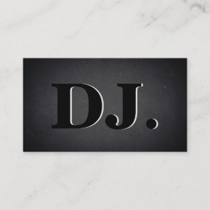 Carte De Visite DJ Bold Texte Cool Blackboard moderne
