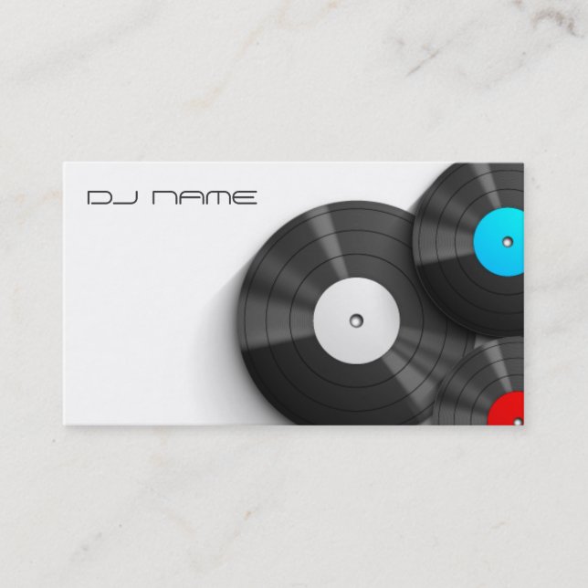 Carte de visite DJ classique (Devant)