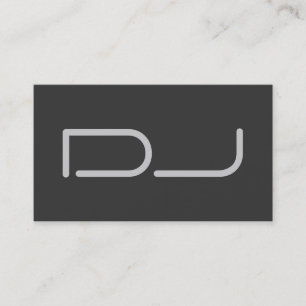 Carte De Visite DJ Contemporain Design Gris