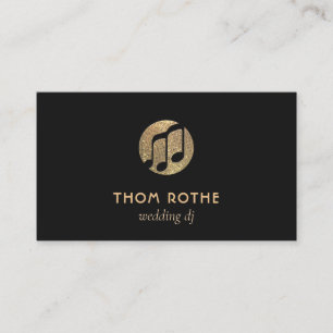 Carte De Visite DJ cool Gold Music Note