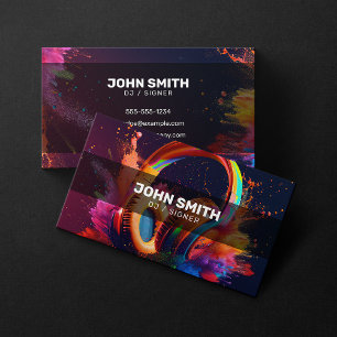 Carte De Visite DJ Créatif Parolier Compositeur Musique DJs Karaok