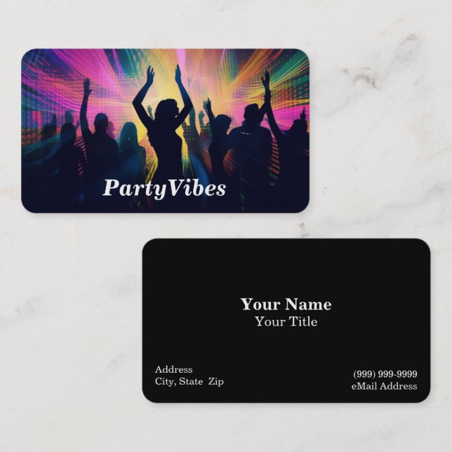 Carte de visite DJ de musique (Devant / Derrière)