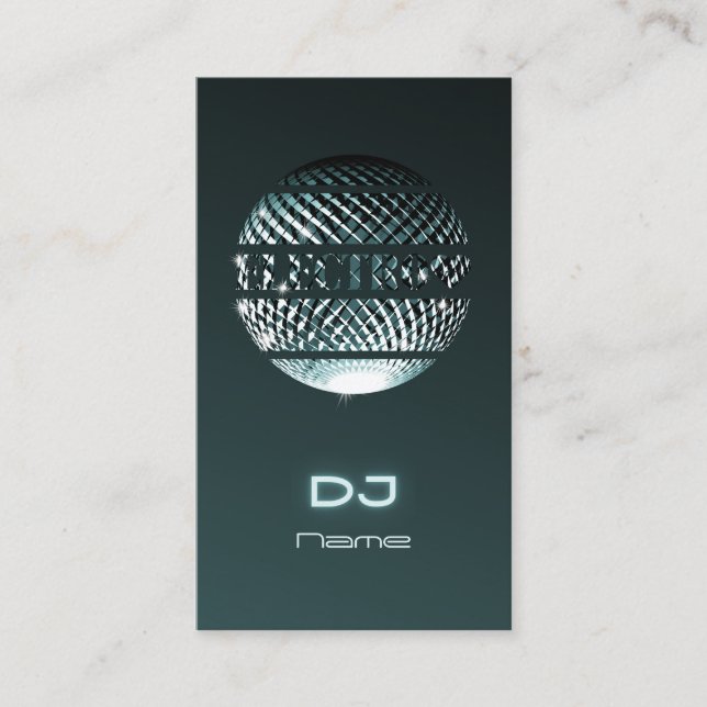 Carte de visite DJ de musique électro (Devant)