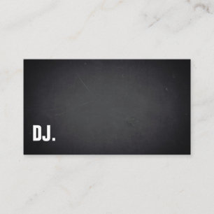 Carte De Visite DJ Deejay minimaliste moderne Noir professionnel