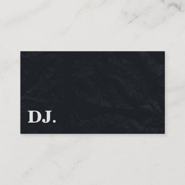 Carte De Visite DJ Deejay Professional Bold Texte Cool Noir modern (Devant)