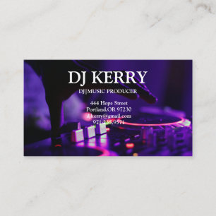 Carte De Visite DJ Disc Jockey Électronique