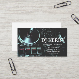 Carte De Visite DJ Disc Jockey Électronique