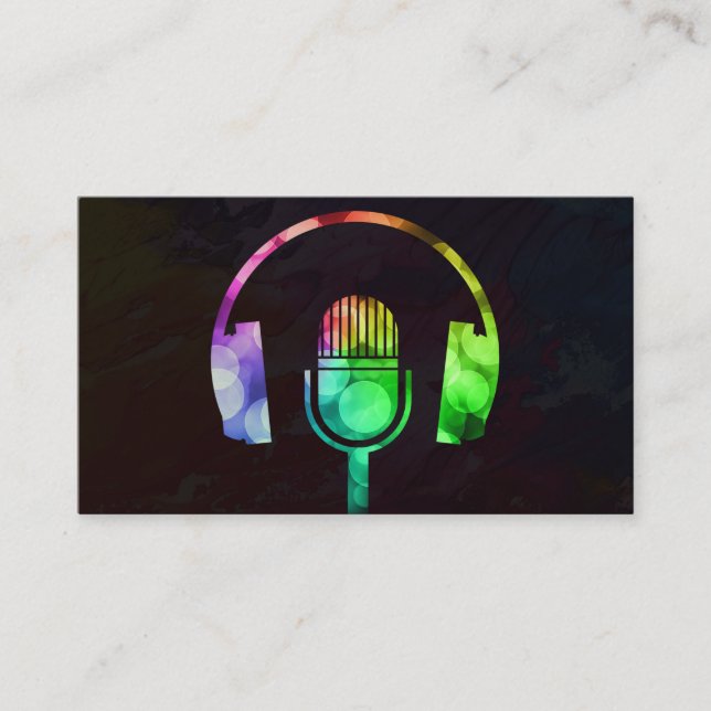 Carte De Visite DJ Disk Jockey Electronic (Devant)