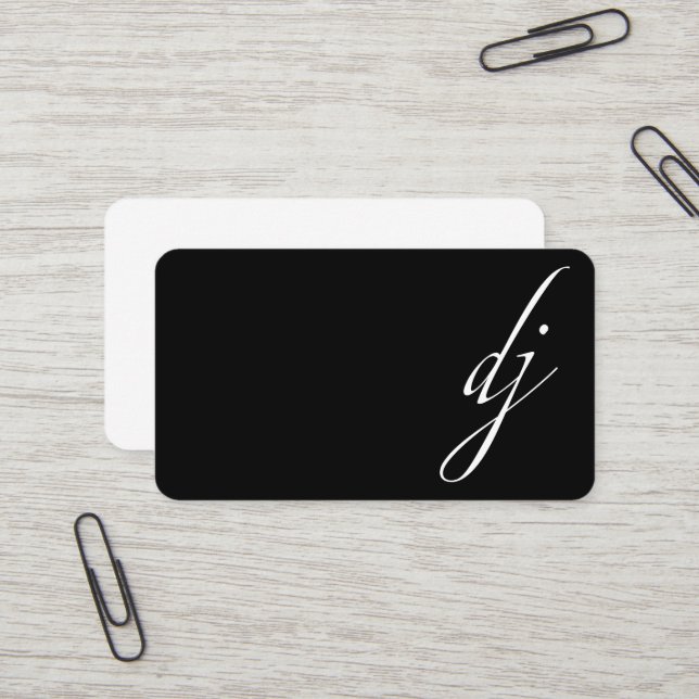 Carte De Visite DJ : Équipement, Jockey Disque (Devant/Arrière en situation)